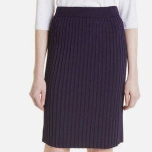 Hugo Boss Fenova Ribbed Knit Pencil Skirt – Grape Purple